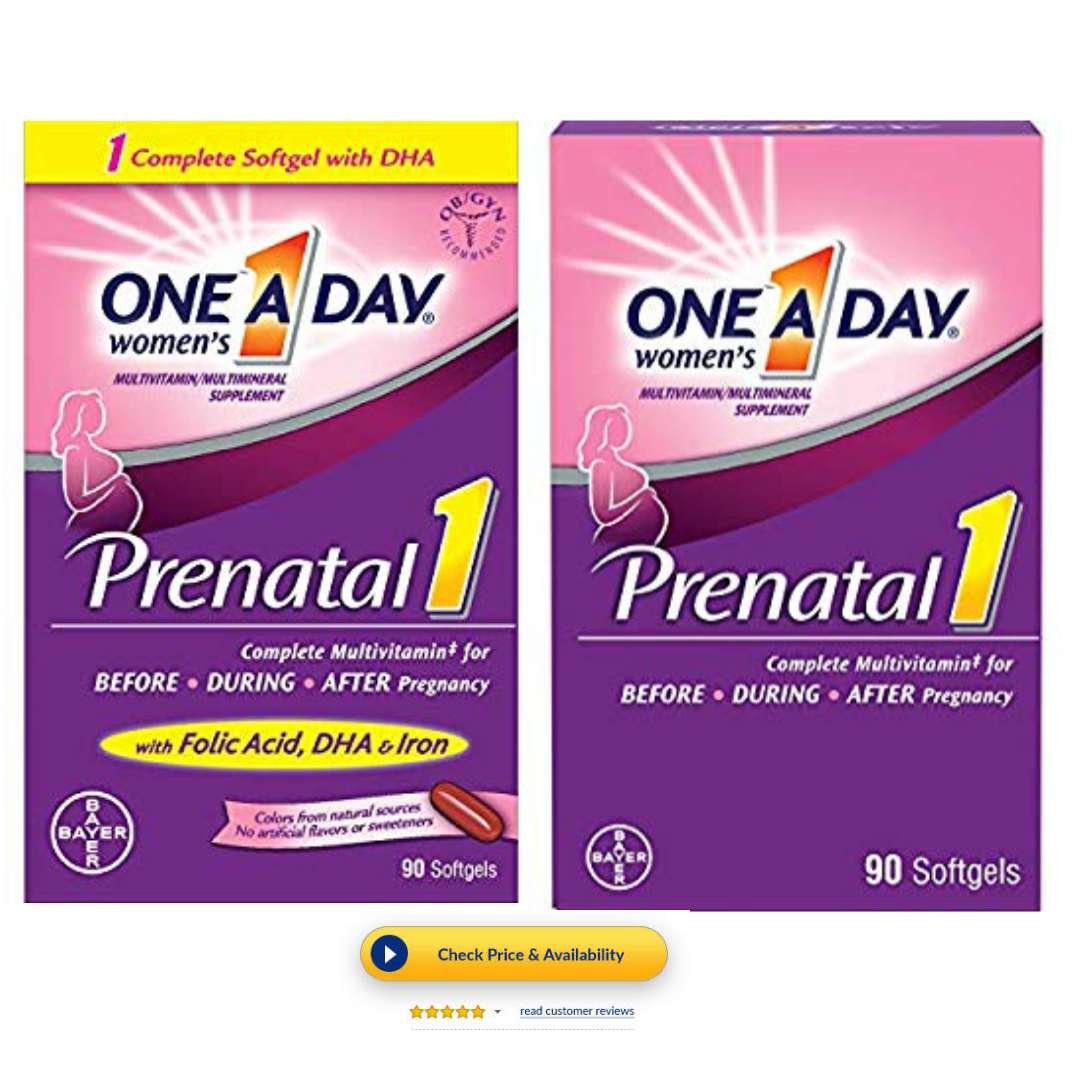 One A Day Prenatal Vitamins With DHA 1 One A Day Prenatal Vitamins With Dha