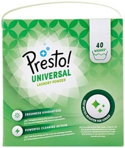 7 Best Powder Detergents in Nigeria (Ariel, Omo, Persil Laundry Powder, & more) 5 Presto! - Very good universal powder detergent in Nigeria