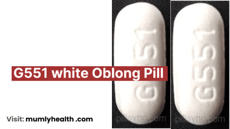 G551 white Oblong Pill