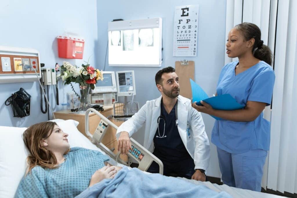 Free Doctor talking to a Patient Stock Photo